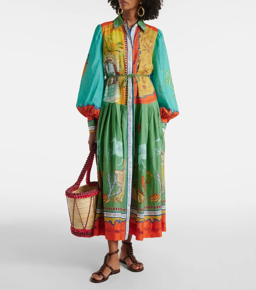 Al√É¬©mais Surrealist cotton maxi dress