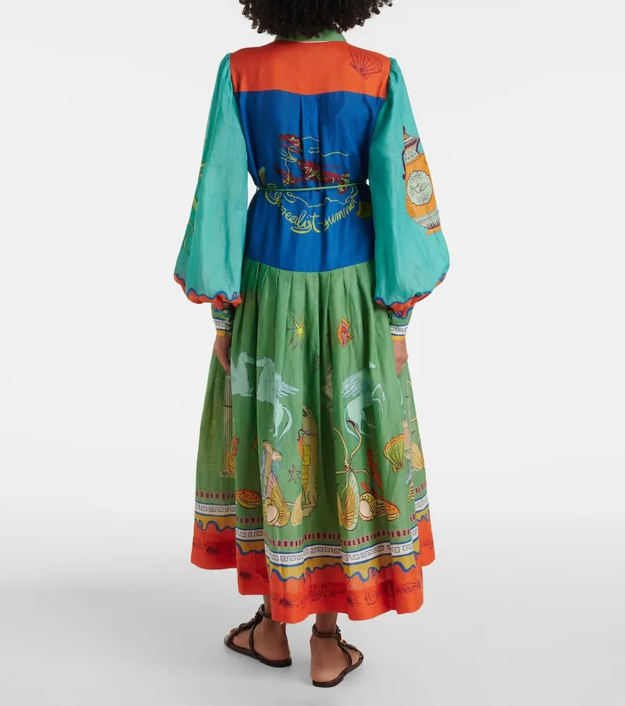 Al√É¬©mais Surrealist cotton maxi dress