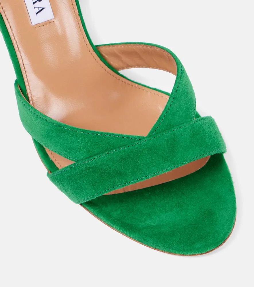 Aquazzura Very Ari 85 suede sandals