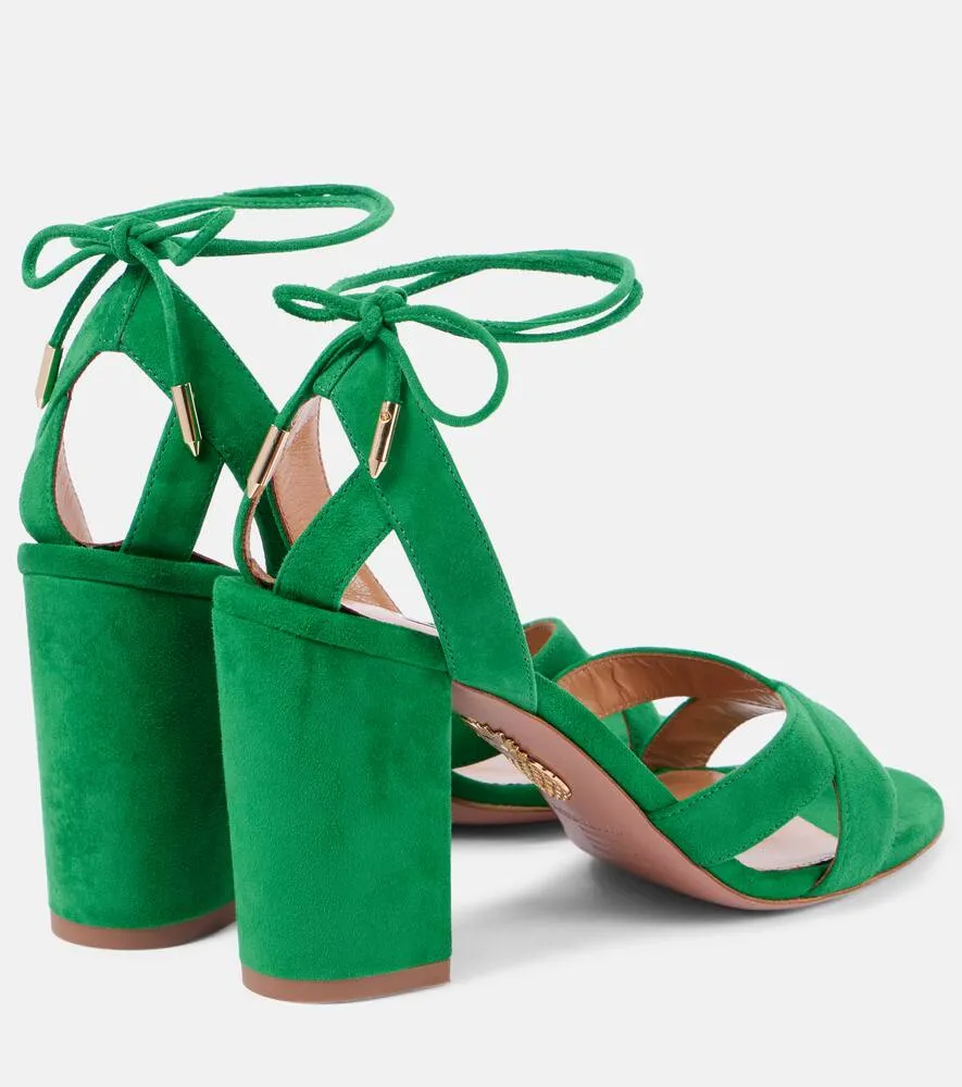 Aquazzura Very Ari 85 suede sandals