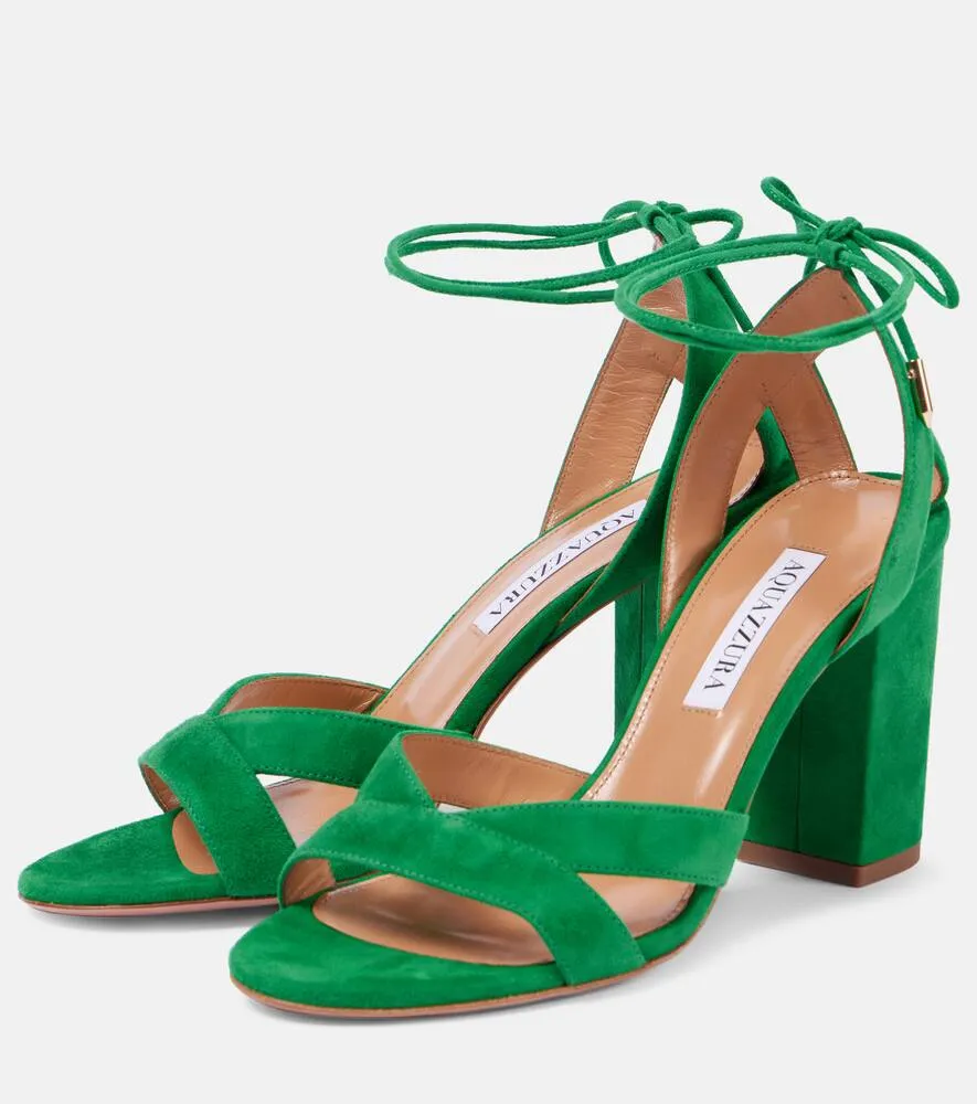Aquazzura Very Ari 85 suede sandals