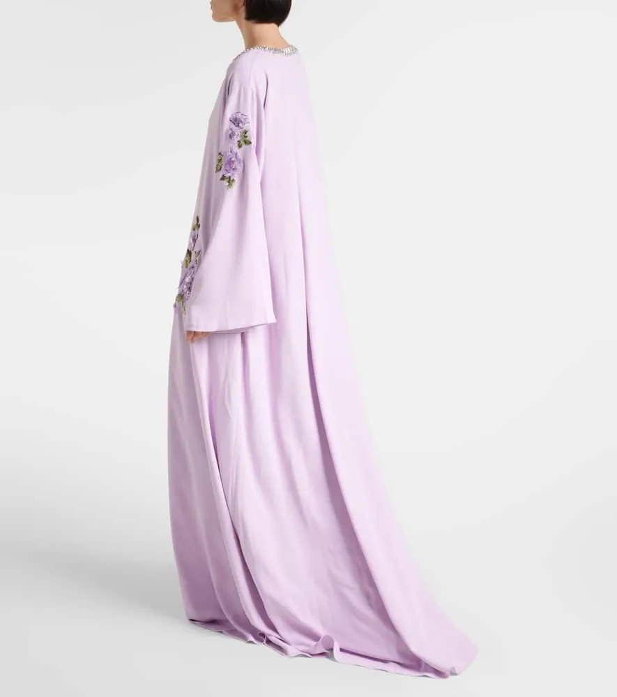 Carolina Herrera Embellished floral kaftan
