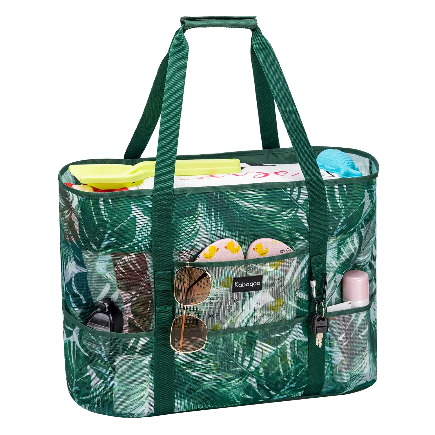 Colorful Mesh Beach HandBag with Zipper