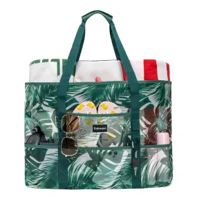 Colorful Mesh Beach HandBag with Zipper