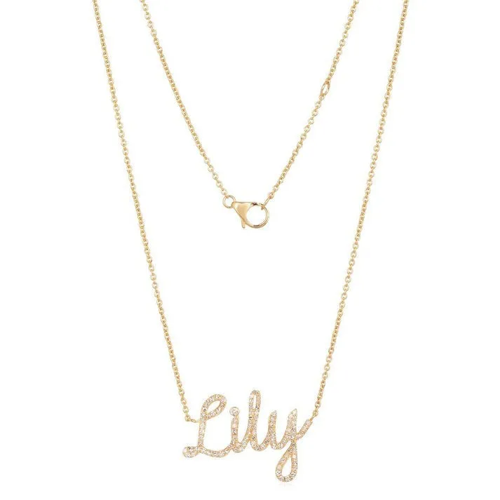 Diamond Brilliance Lily Pendant Necklace
