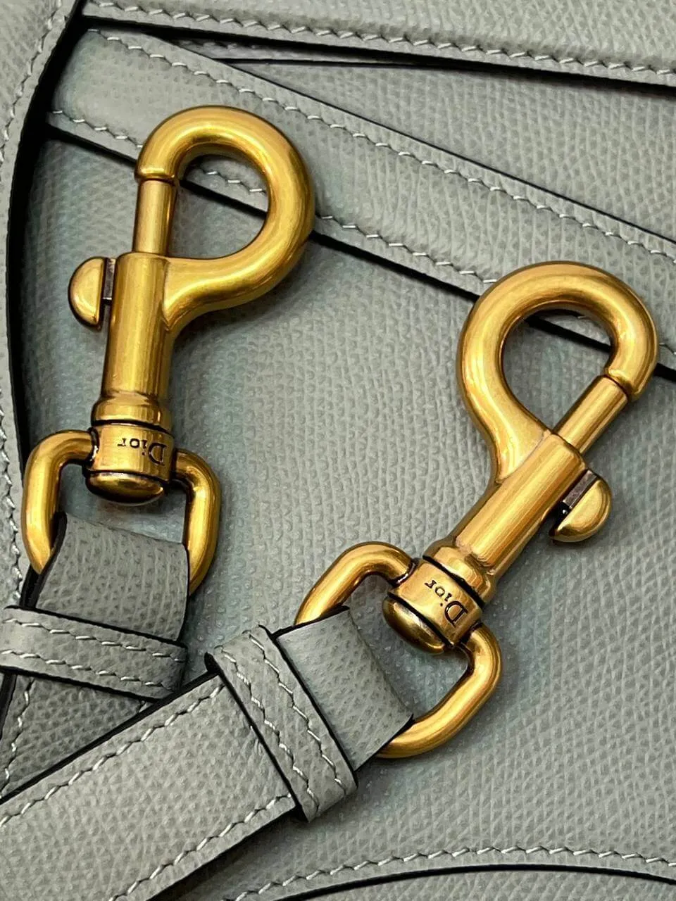 Dior SADDLE BAG Gray WITH STRAP