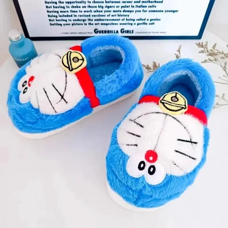 Doraemon Winter Cartoon Cotton Slippers omen Cute Soft Slippers Kawaii Gift