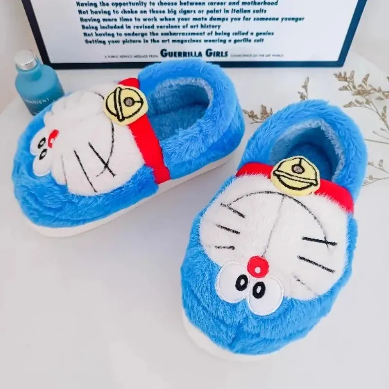Doraemon Winter Cartoon Cotton Slippers omen Cute Soft Slippers Kawaii Gift