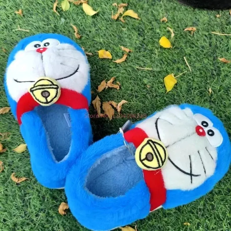 Doraemon Winter Cartoon Cotton Slippers omen Cute Soft Slippers Kawaii Gift