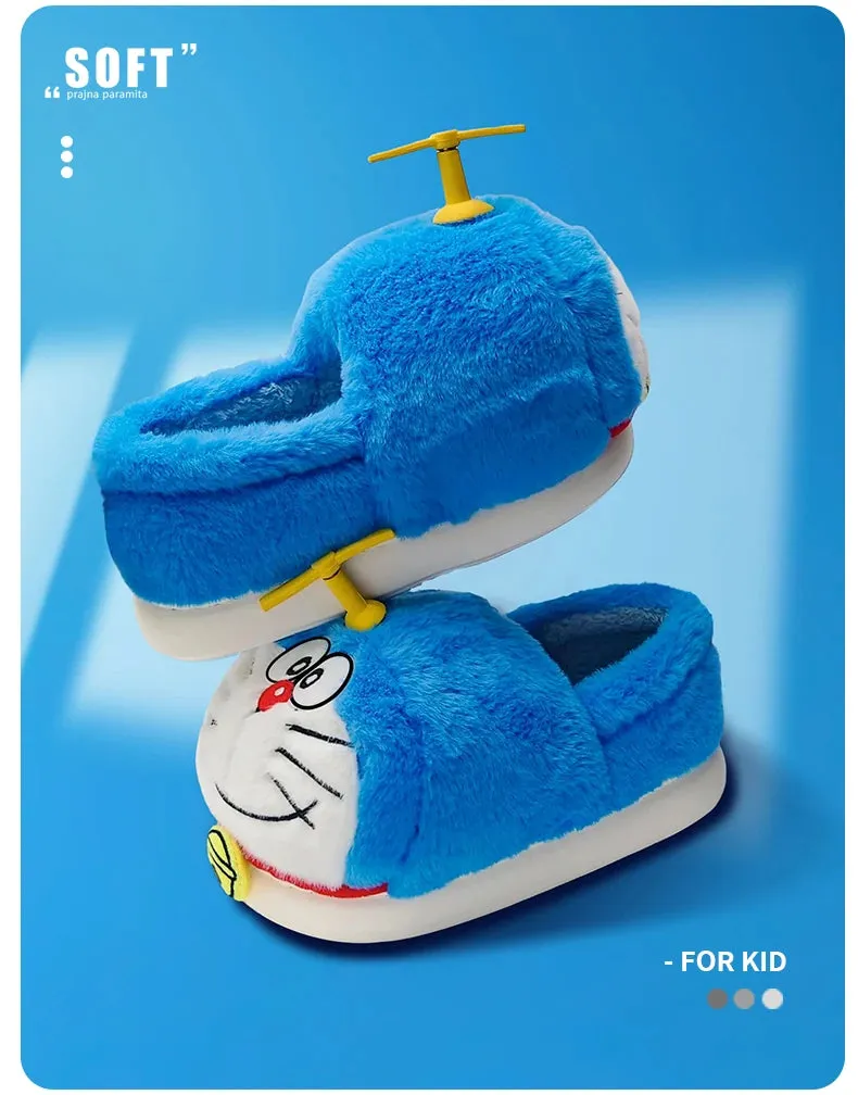 Doraemon Winter Cartoon Cotton Slippers omen Cute Soft Slippers Kawaii Gift
