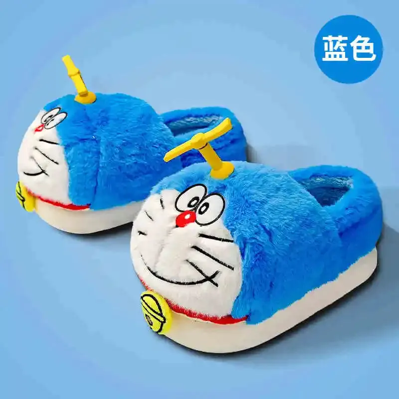 Doraemon Winter Cartoon Cotton Slippers omen Cute Soft Slippers Kawaii Gift