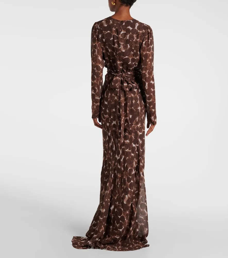 Dries Van Noten Printed silk gown