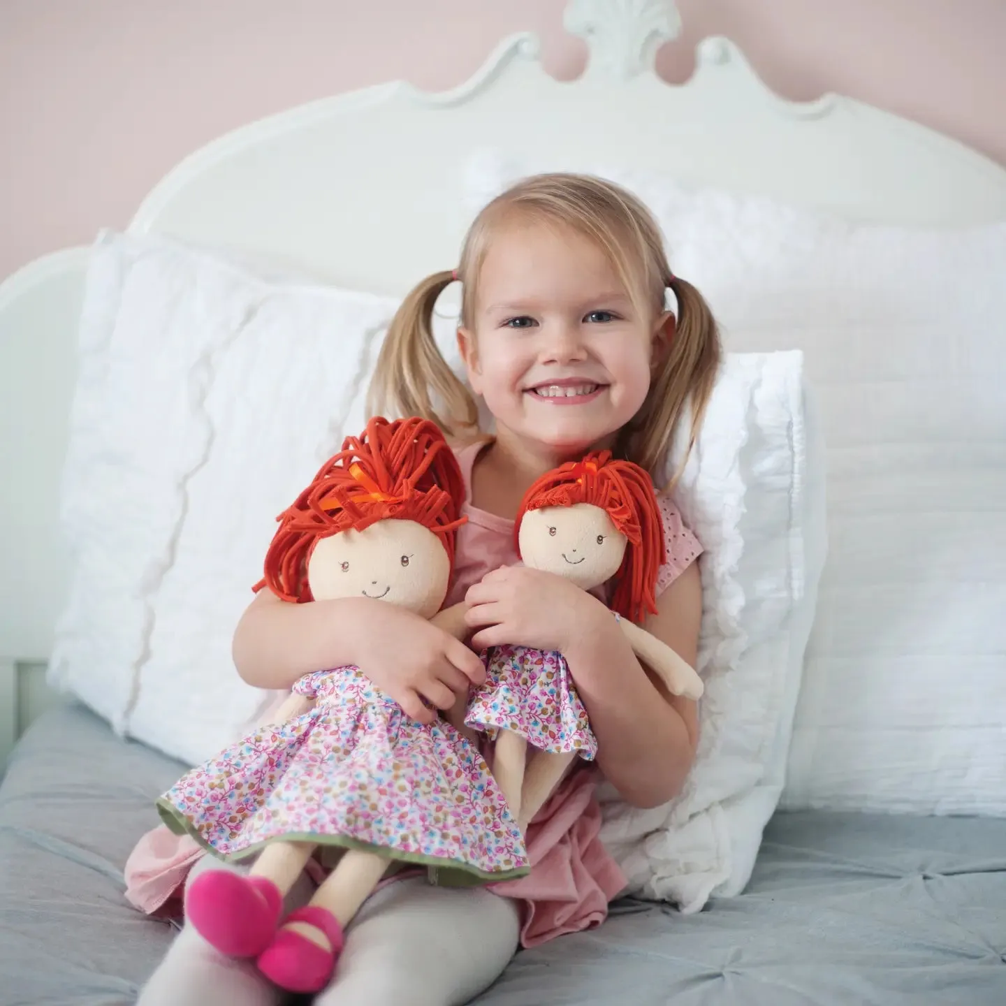Emmy Lu Orange Hair with Pink Print Dress