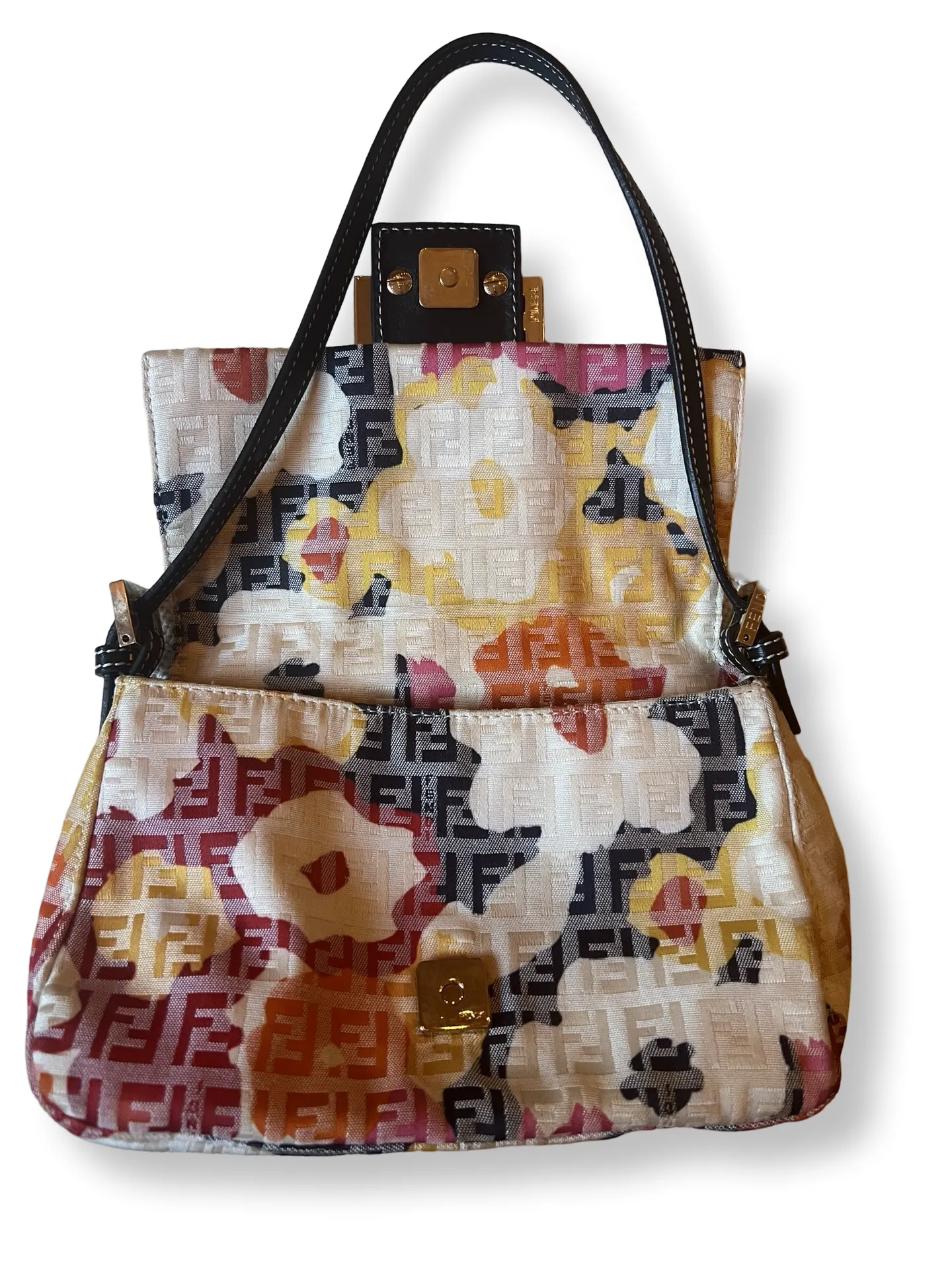 Fendi Zucchino Mini Mama Floral Baguette
