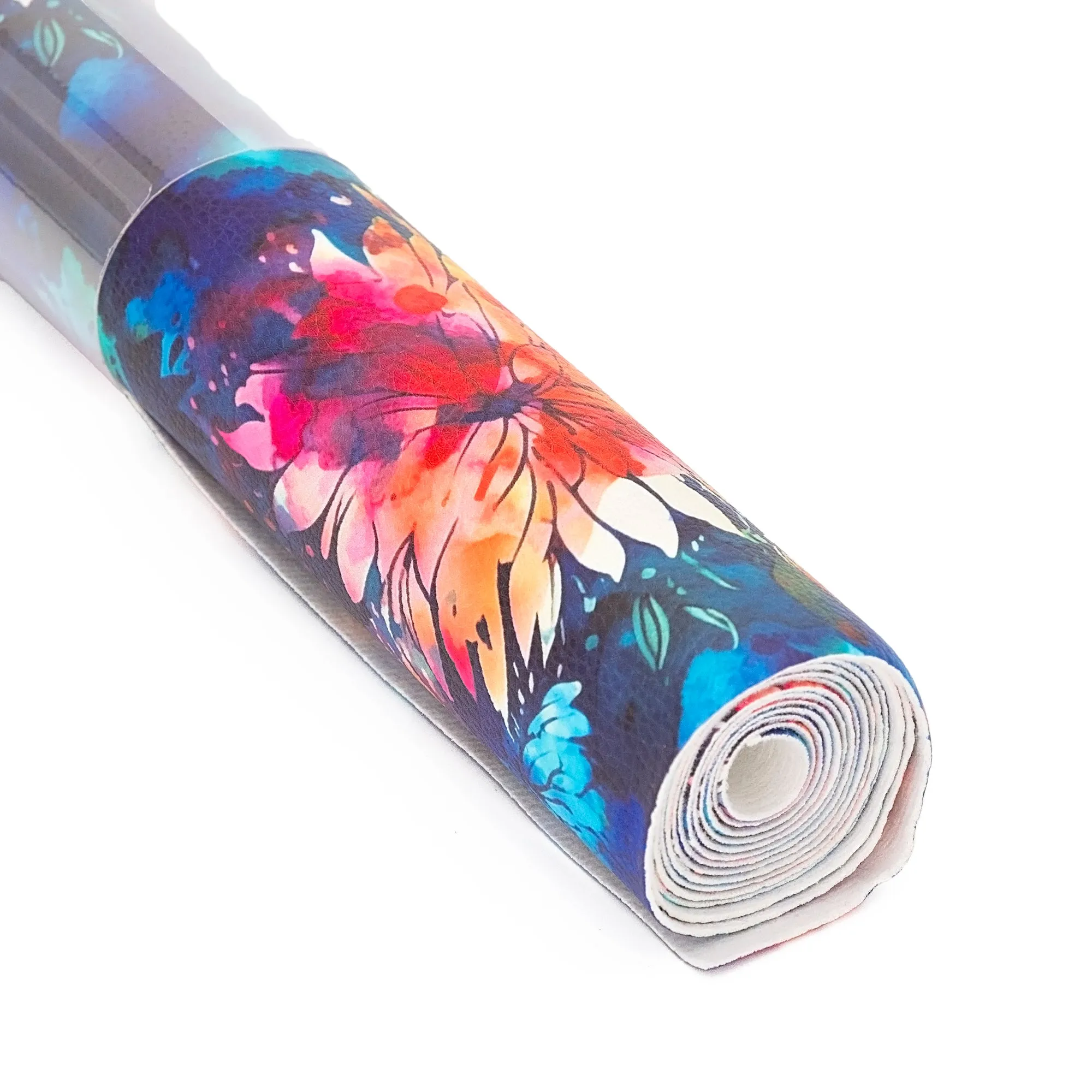 Floral Splash Printed Vinyl 18" x 53" Roll  | Pebble Texture