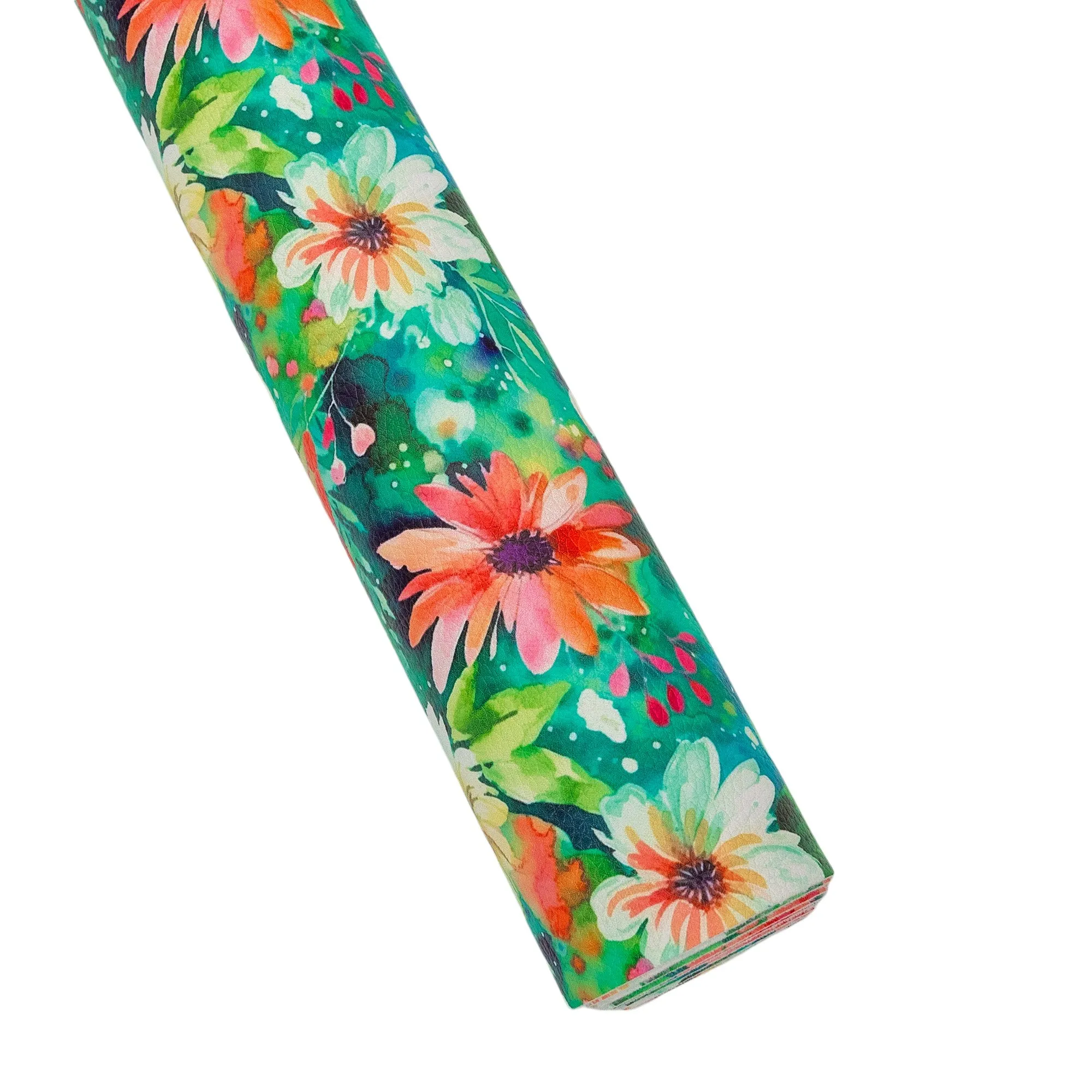 Green Gardens Printed Vinyl 18" x 53" Roll  | Pebble Texture