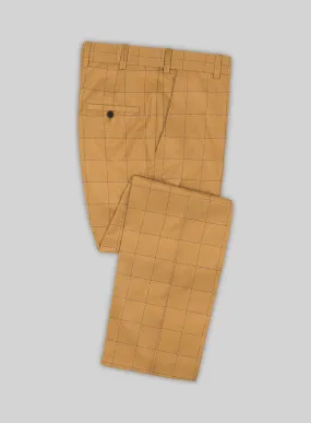 Italian Murano Cimio Mustard Wool Linen Silk Pants