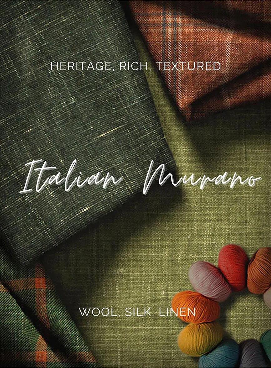 Italian Murano Cimio Mustard Wool Linen Silk Pants