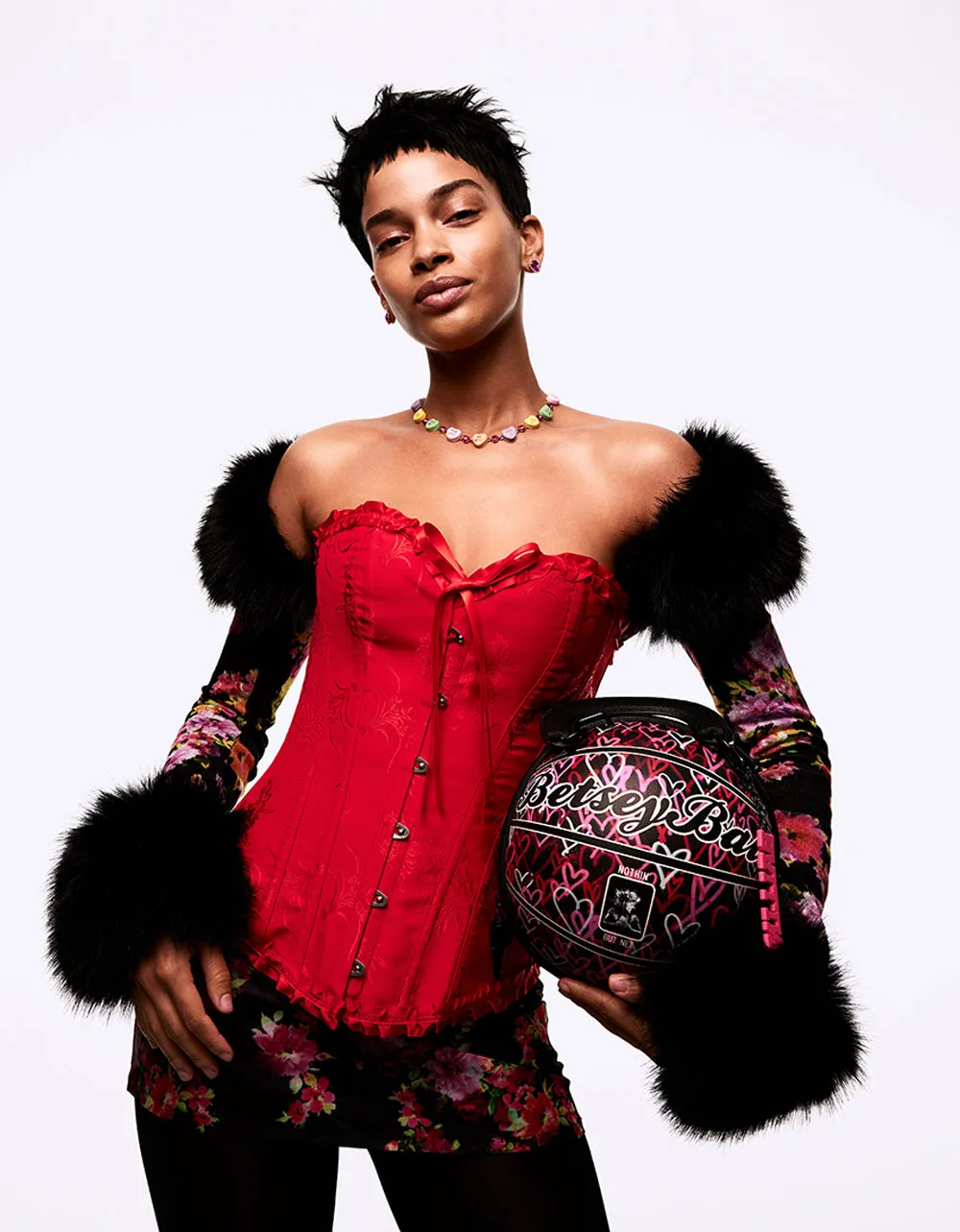 KITSCH BETSEY BALL BAG BLACK MULTI
