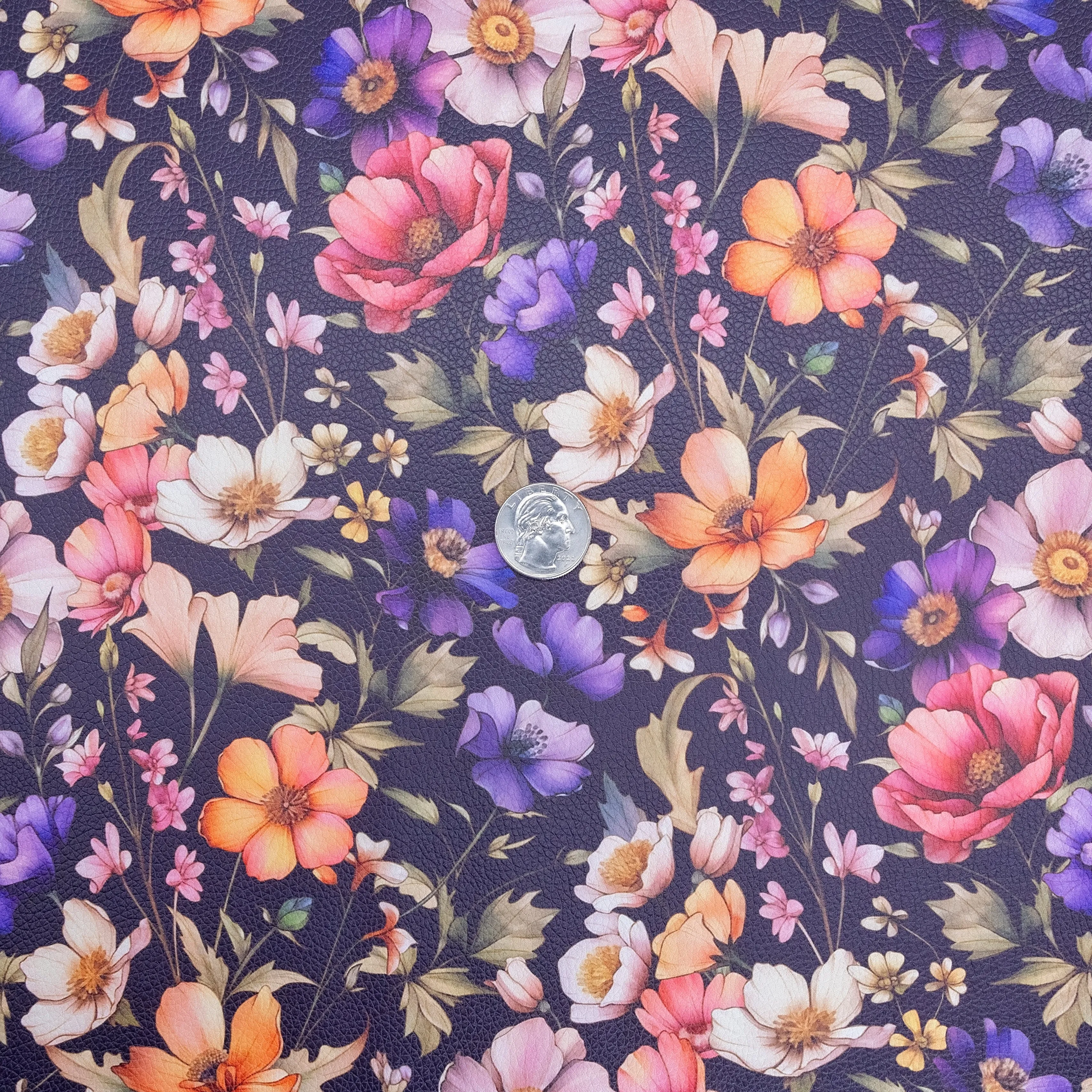 Moonlit Meadow Printed Vinyl 18" x 53" Roll  | Pebble Texture