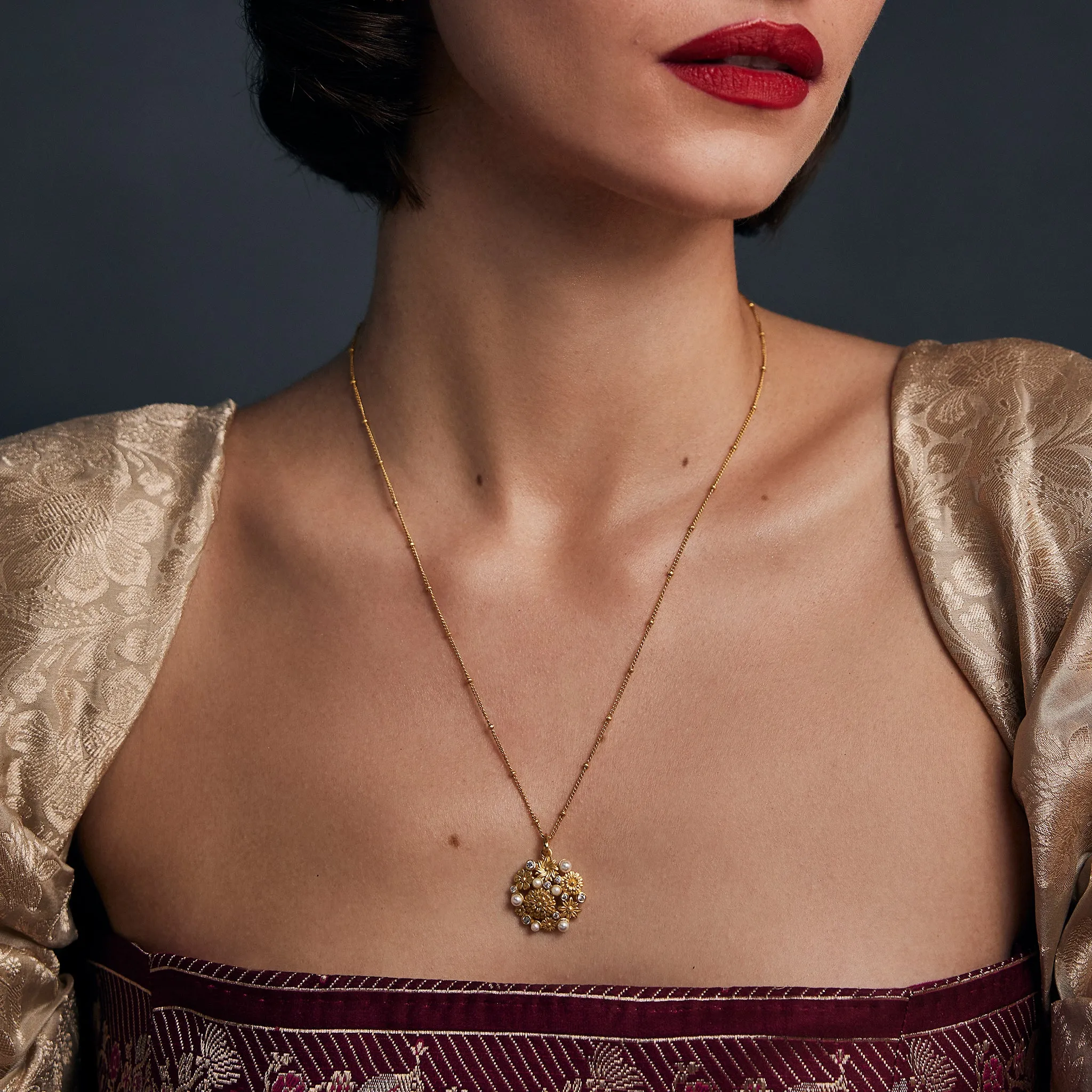Opaline Miniature Pendant with Chain