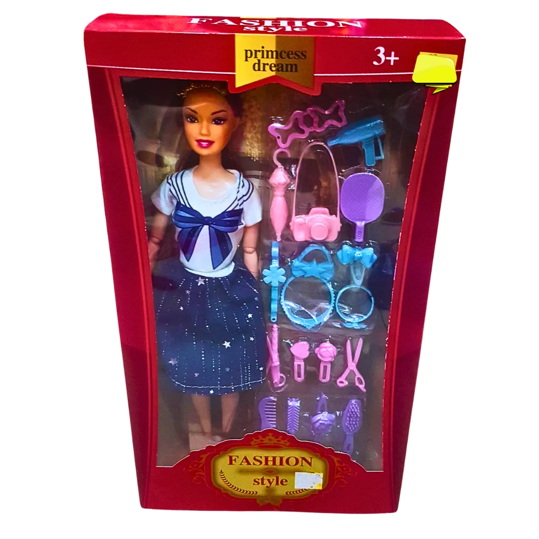 Princess Dream Fashion Doll with Trendy Outfits & Accessories – Dress-Up Playset for Kids 3 