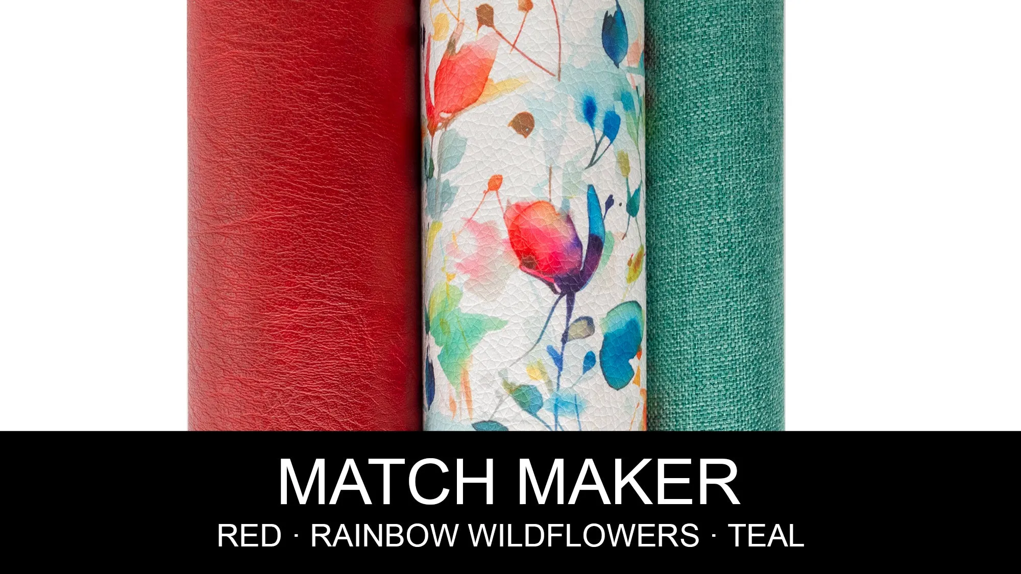 Rainbow Wildflowers Printed Vinyl 18" x 53" Roll | Pebble Texture