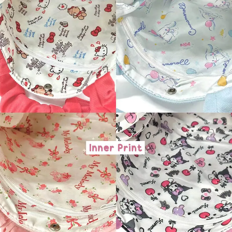 Sanrio Illustration Towel Embroidery Tote Bag
