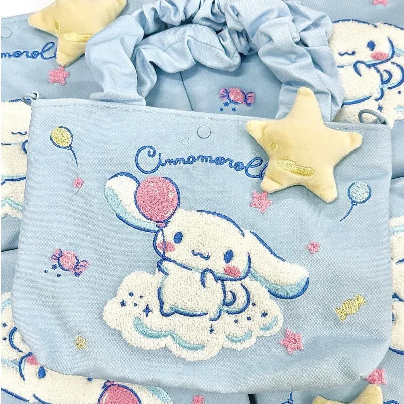 Sanrio Illustration Towel Embroidery Tote Bag
