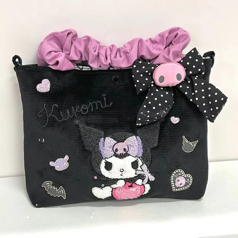 Sanrio Illustration Towel Embroidery Tote Bag