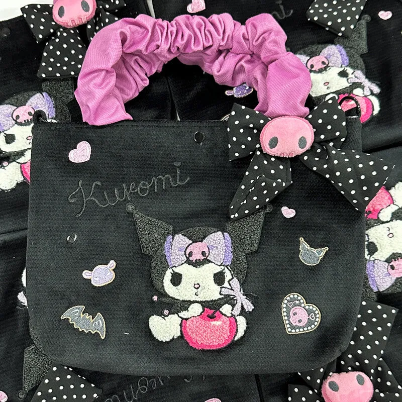 Sanrio Illustration Towel Embroidery Tote Bag