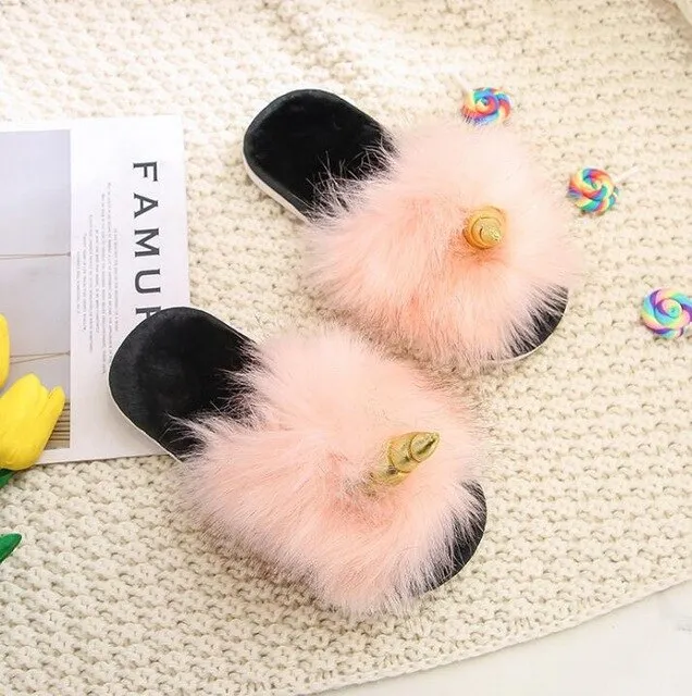 Unicorn Fur Slippers