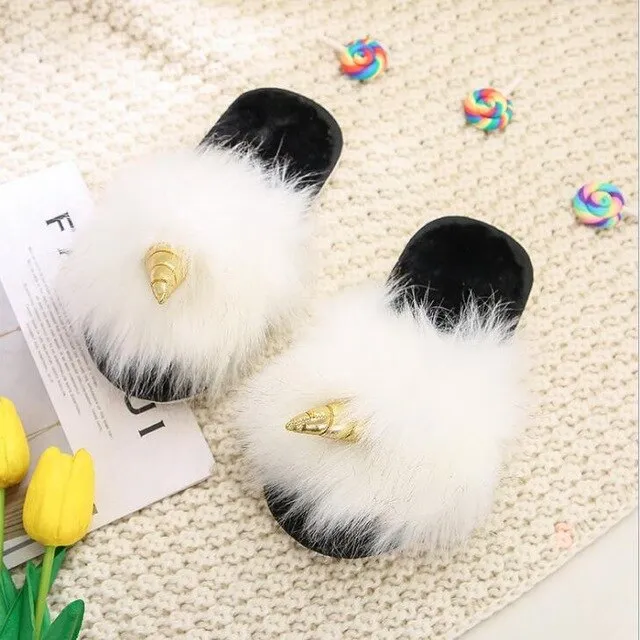 Unicorn Fur Slippers