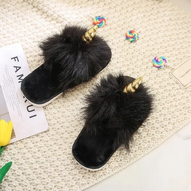 Unicorn Fur Slippers